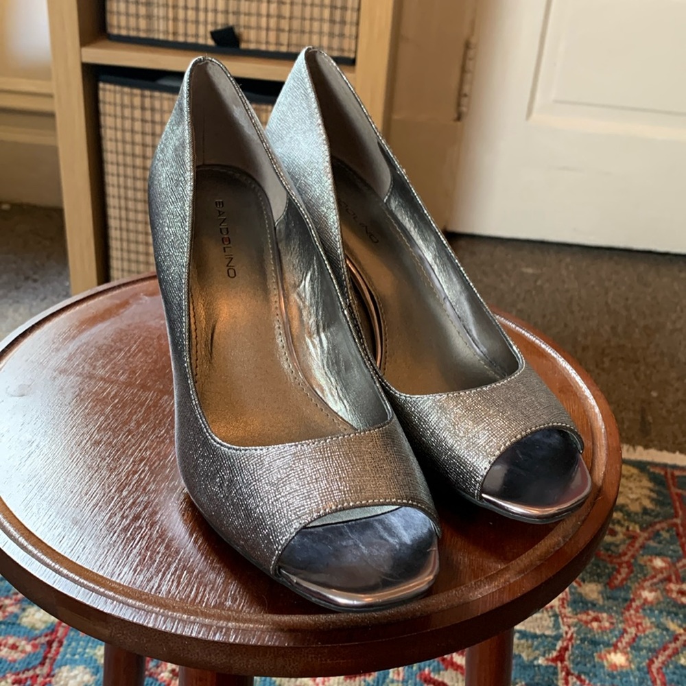 Silver Wedge Heels